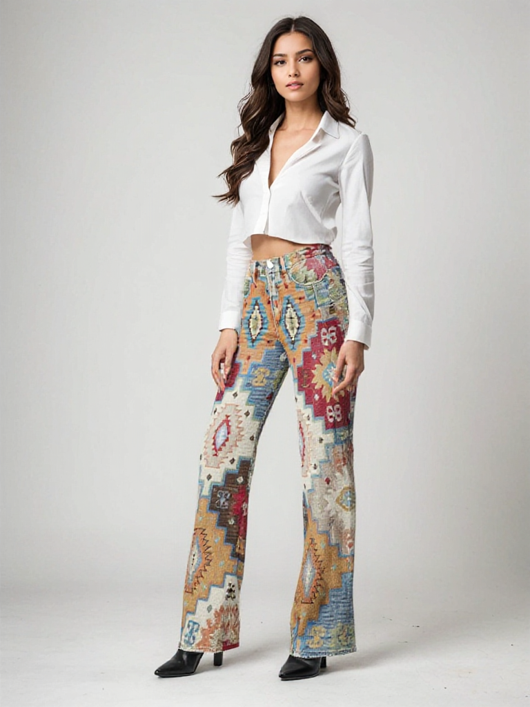 Sara | Vintage Bohemian Wide-Leg Pants
