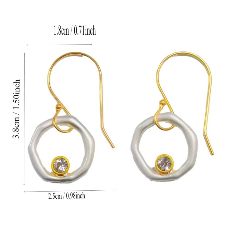 Aurielle™ | Zirconia Earrings in Vintage Gold and Silver