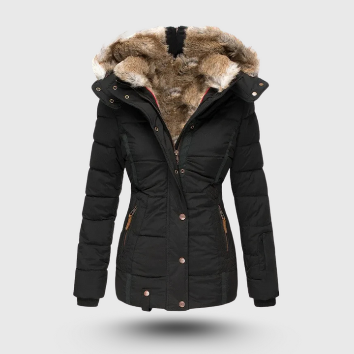 Hanne™ – Winter Jacket with Plush Collar and Slim Fit