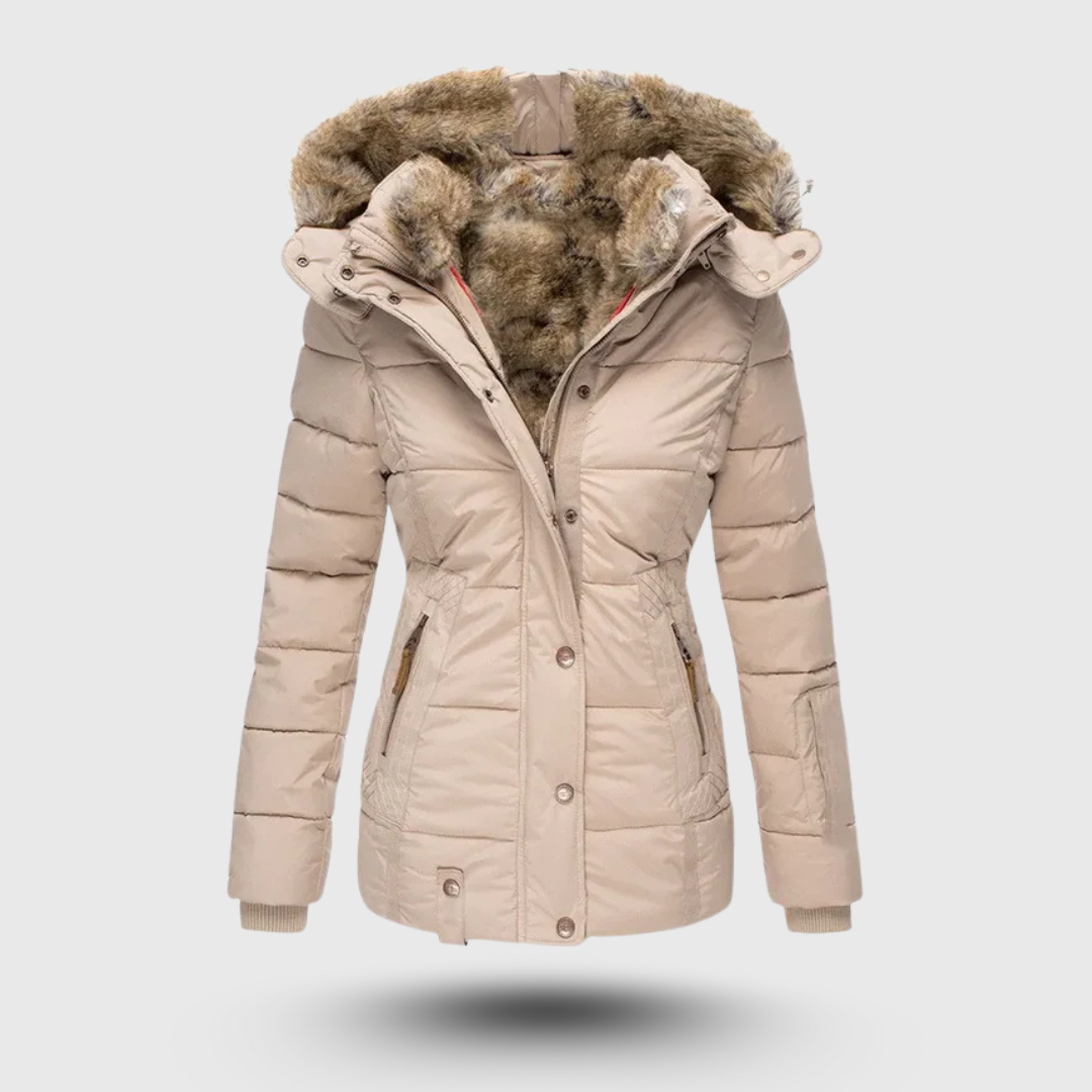 Hanne™ – Winter Jacket with Plush Collar and Slim Fit