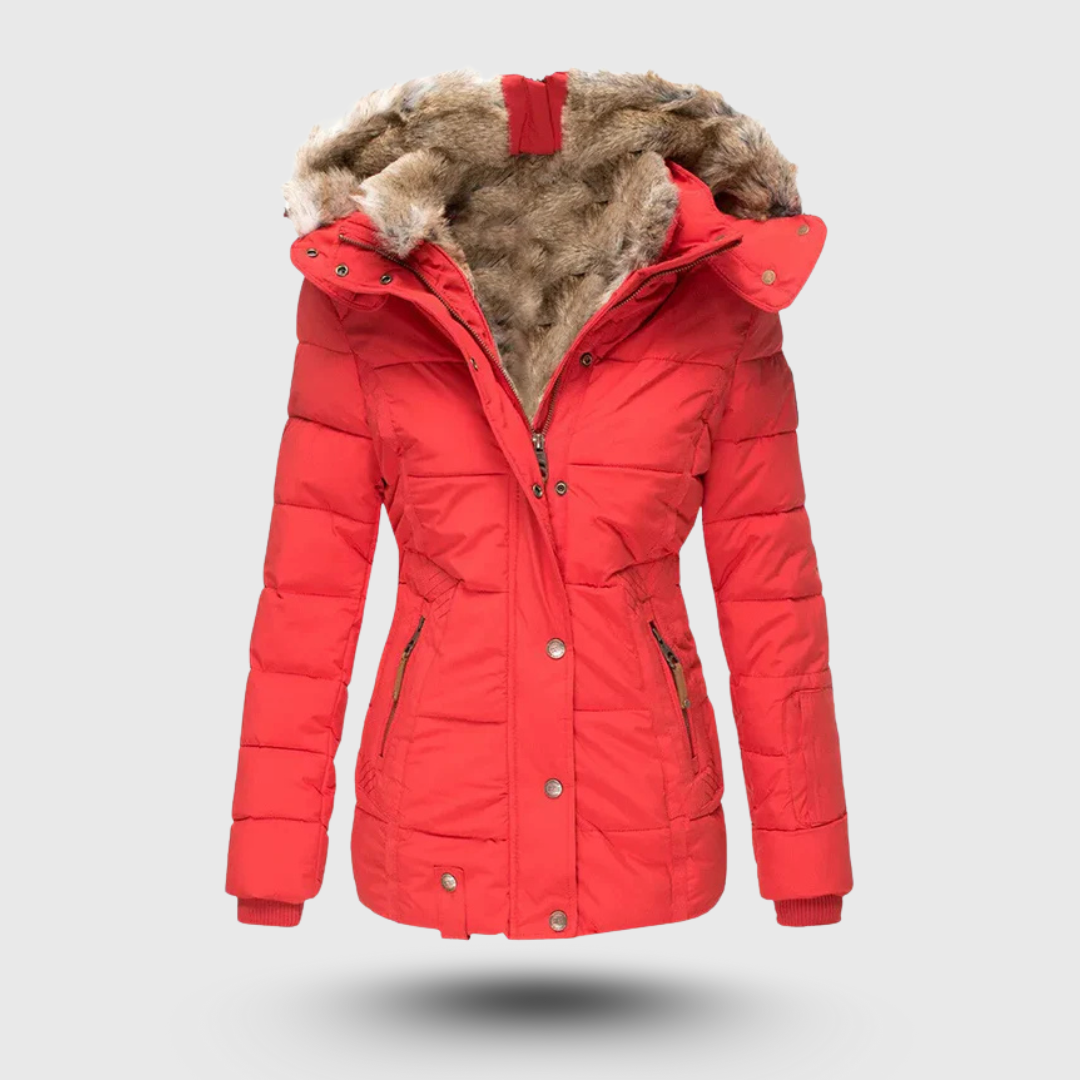Hanne™ – Winter Jacket with Plush Collar and Slim Fit