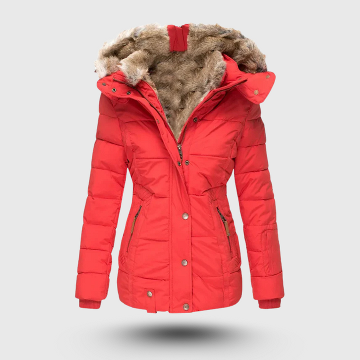 Hanne™ – Winter Jacket with Plush Collar and Slim Fit
