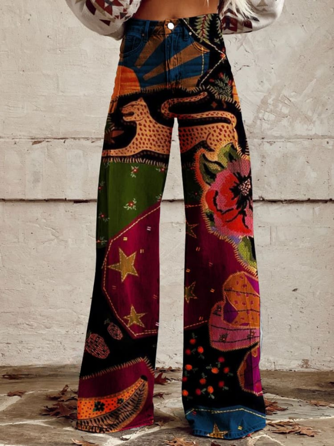 Teresa | Vintage Bohemian Wide Leg Pants