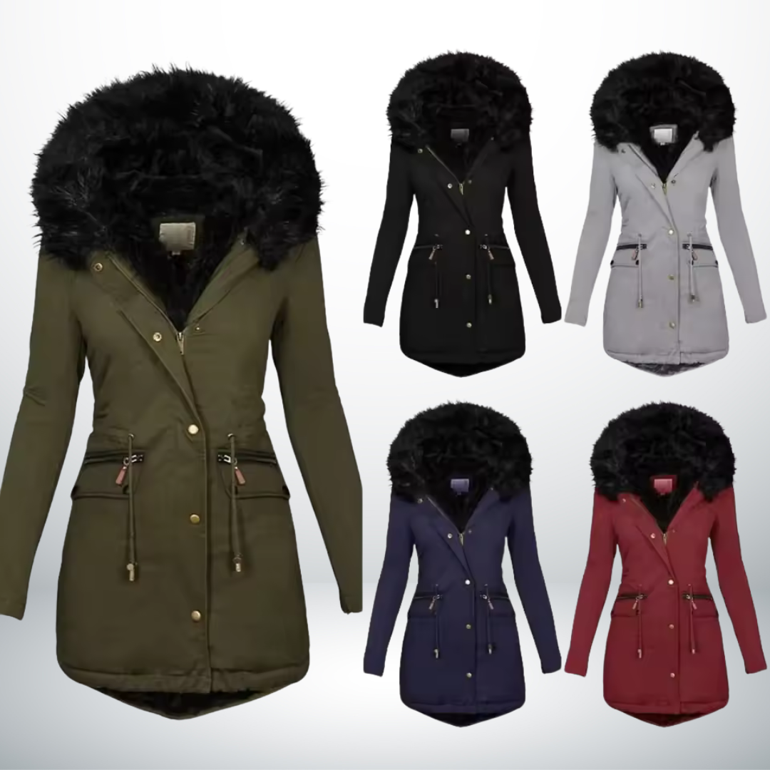 Zynro™ - Relaxed Mid-Length Winter Jacket with Hood and Soft Collar