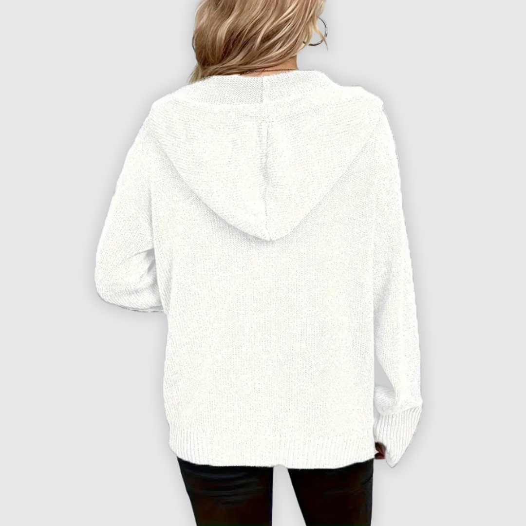 Chivana™ - Stylish & Chic Long Sleeve Hoodie with Button Placket
