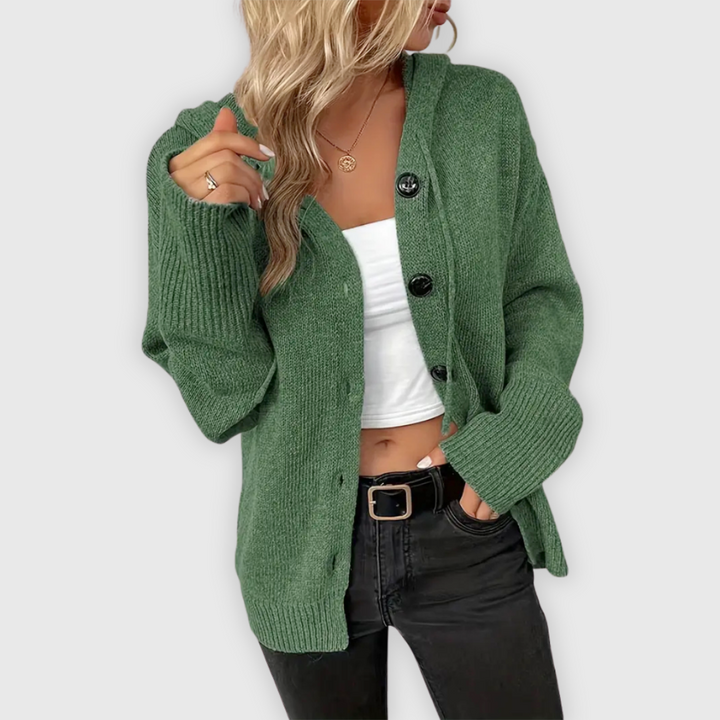 Chivana™ - Stylish & Chic Long Sleeve Hoodie with Button Placket