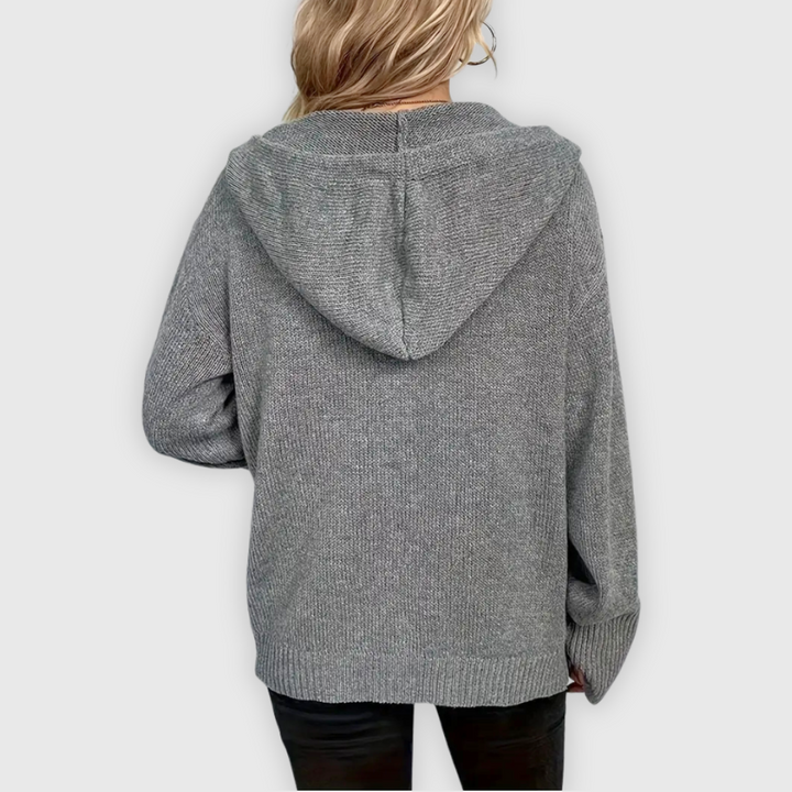 Chivana™ - Stylish & Chic Long Sleeve Hoodie with Button Placket