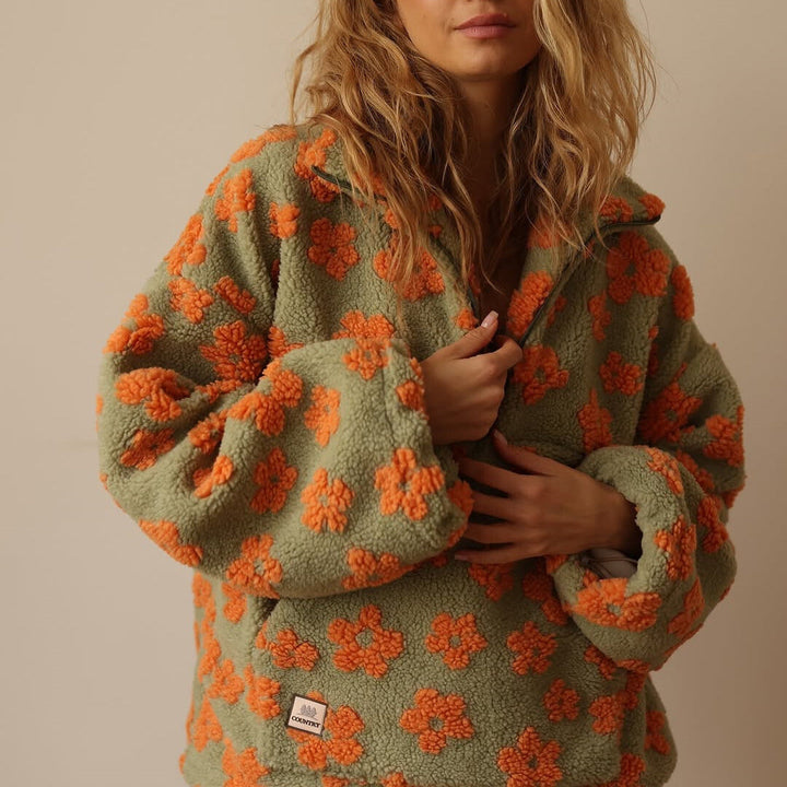 Vellina™ - Floral Warmer Fleece Pullover