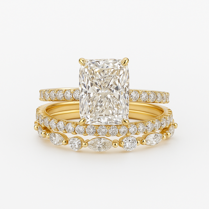 Jaily™ | 3-Piece Gold Wedding Ring Set