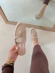 Coco | Chic Open Moccasins with Gold Accent