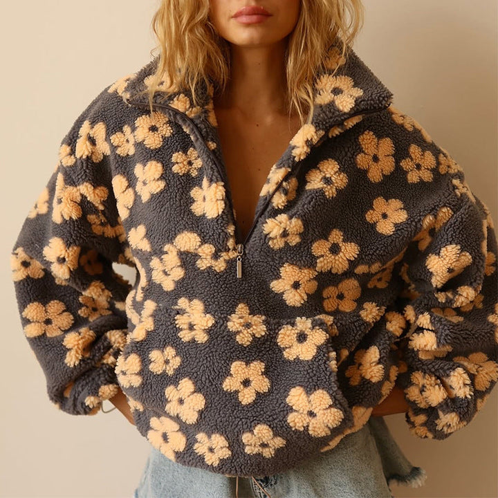 Vellina™ - Floral Warmer Fleece Pullover