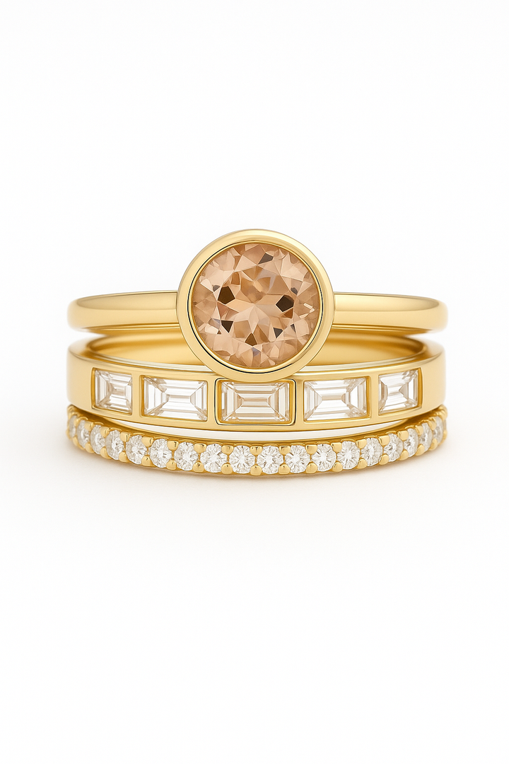 Ariana™ | Gold Ring with Crystal Inlays for Women
