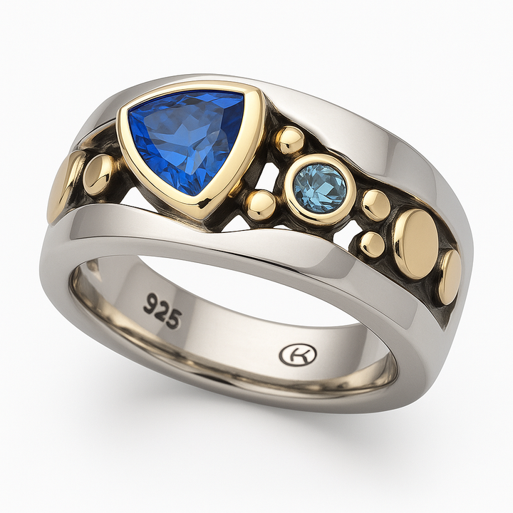 Elli™ - Vintage Blue Crystal Ring