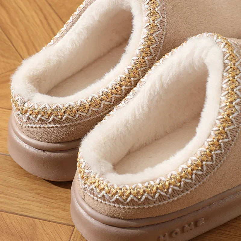Chloe | Cozy Fluffy Platform Slippers