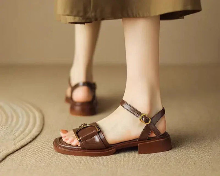 Amara | Stylish Buckled Flat Sandals