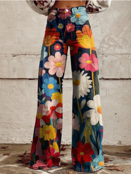 Wide Leg Bohemian Pants