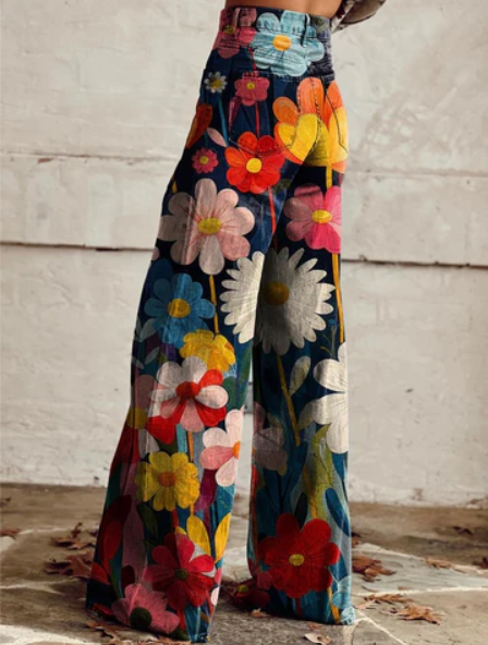 Wide Leg Bohemian Pants