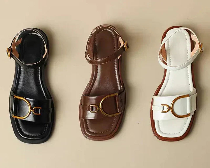 Amara | Stylish Buckled Flat Sandals