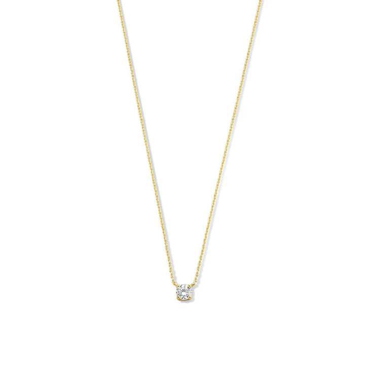 Clea™ | Gold Moissanite Stone Necklace