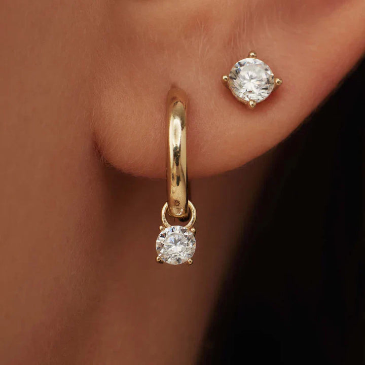 Larmes™ | Golden Stone Earrings Set