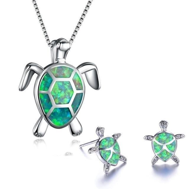 OpalWave™ | Marine Turtle Jewelry Set