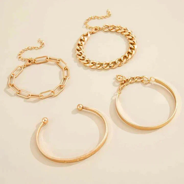 Elan™ | Gold Chain Bracelet Set