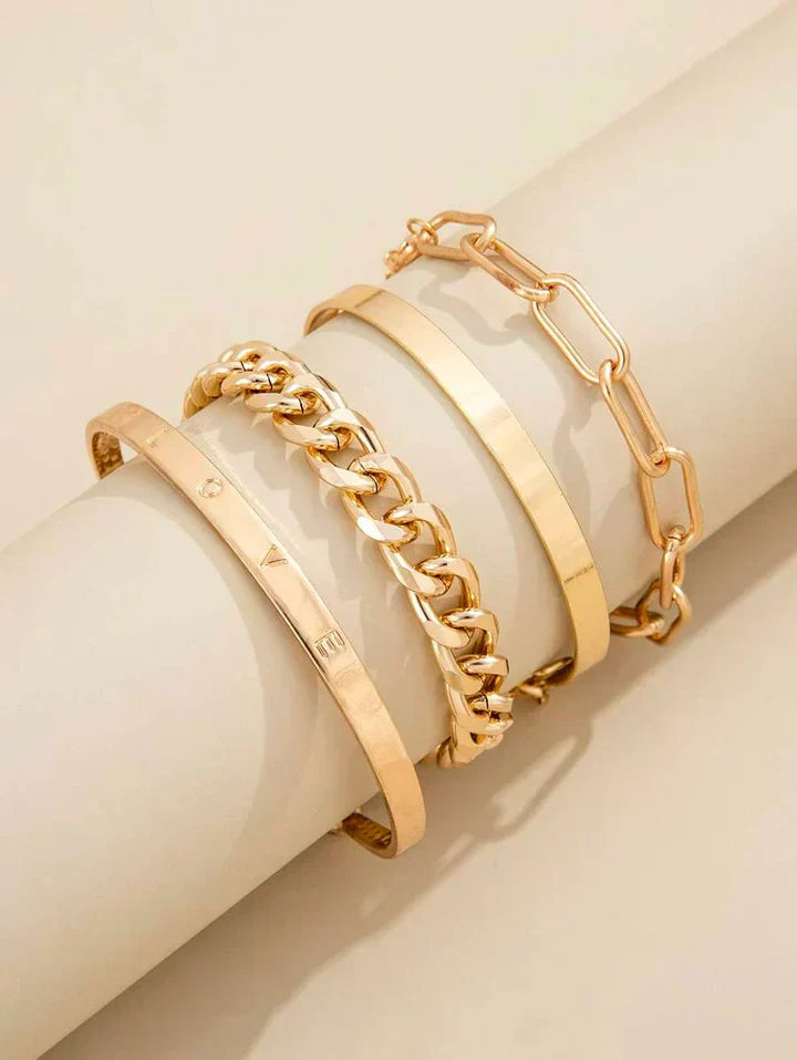 Elan™ | Gold Chain Bracelet Set
