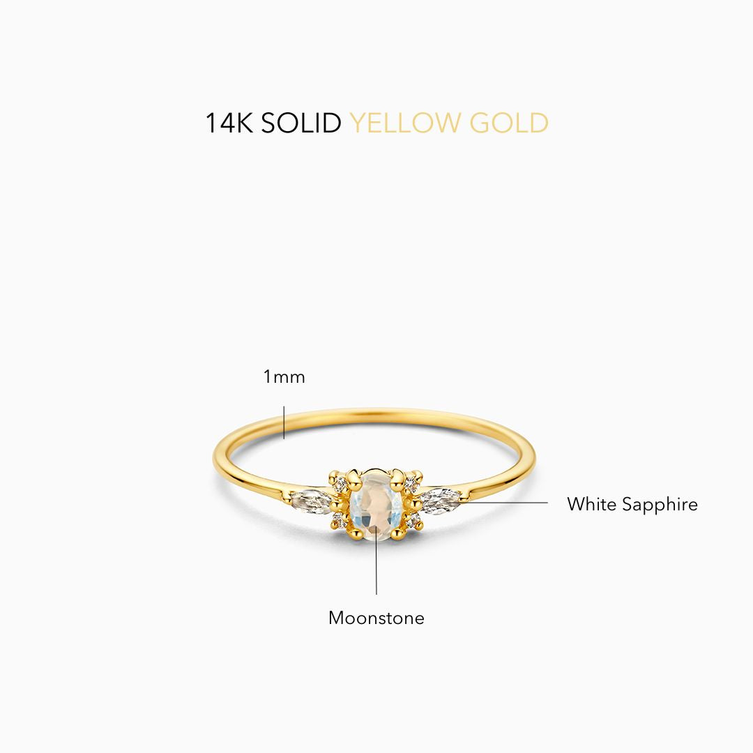 Muse™ | Golden Moonstone Ring