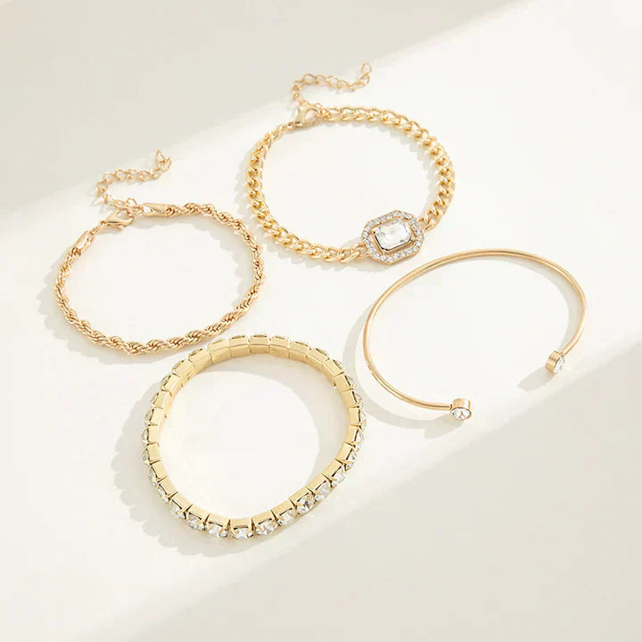 Domitia™ | Calvina Bracelet Set in Gold